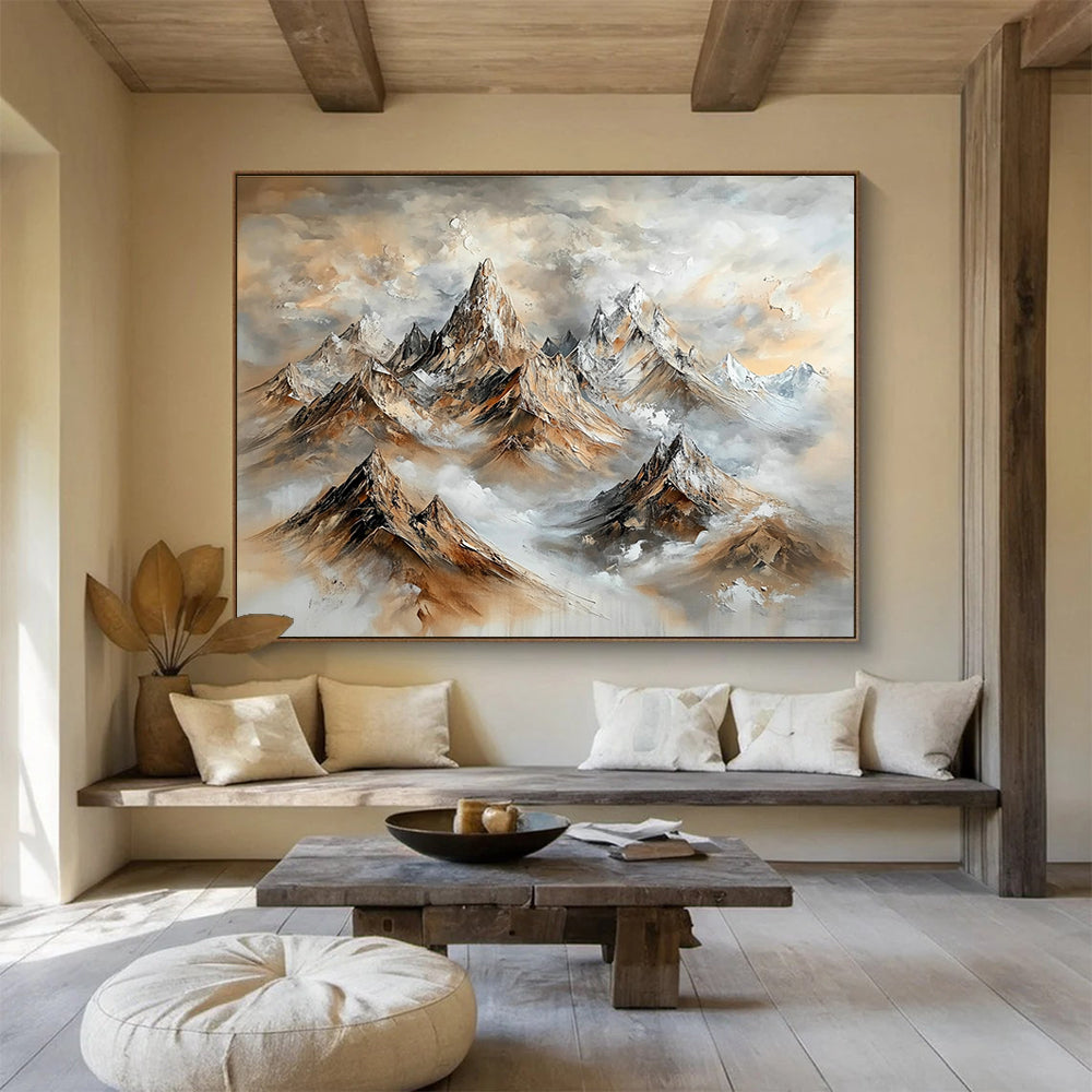 Majestic Mountain Landscape Art for Adventure - Lover’s Home & Luxury Ski Lodge SC486