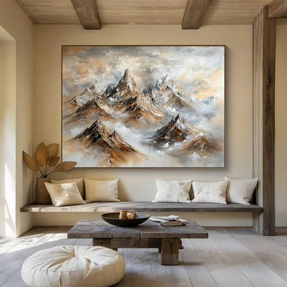Majestic Mountain Landscape Art for Adventure - Lover’s Home & Luxury Ski Lodge SC486
