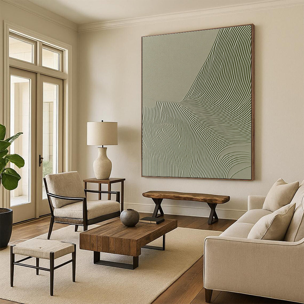 Textured Wave Patterns for Modern Minimalist Living Room & Architectural Design Studio STSC998