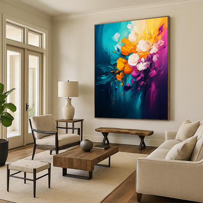 Vivid Flower Bouquet Art for Dining Room & Garden House STSC051