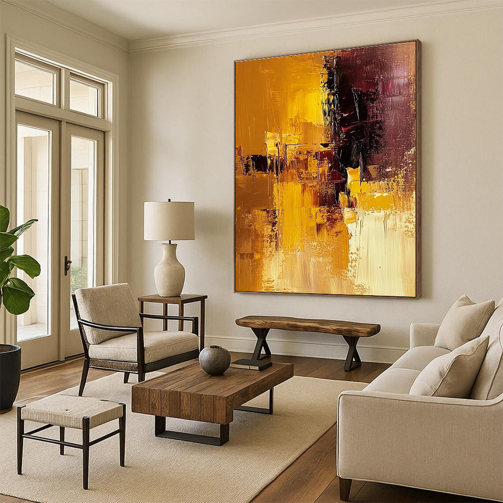 Warm Abstract Geometric Mix for Cozy Living Room & Creative Studio STSC603