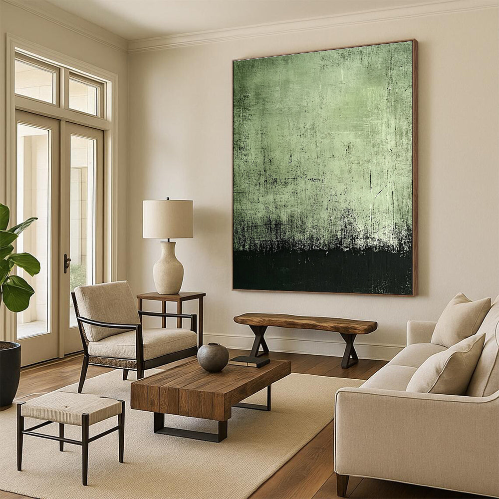 Green and Black Textured Abstract for Industrial - Chic Café & Art Gallery Foyer STSC398