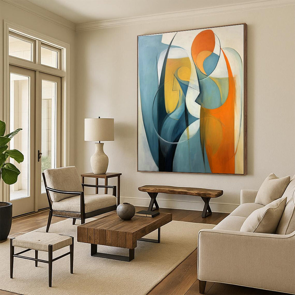 Abstract Figure Art for Modern Dance Studio Lounges DLZ0286