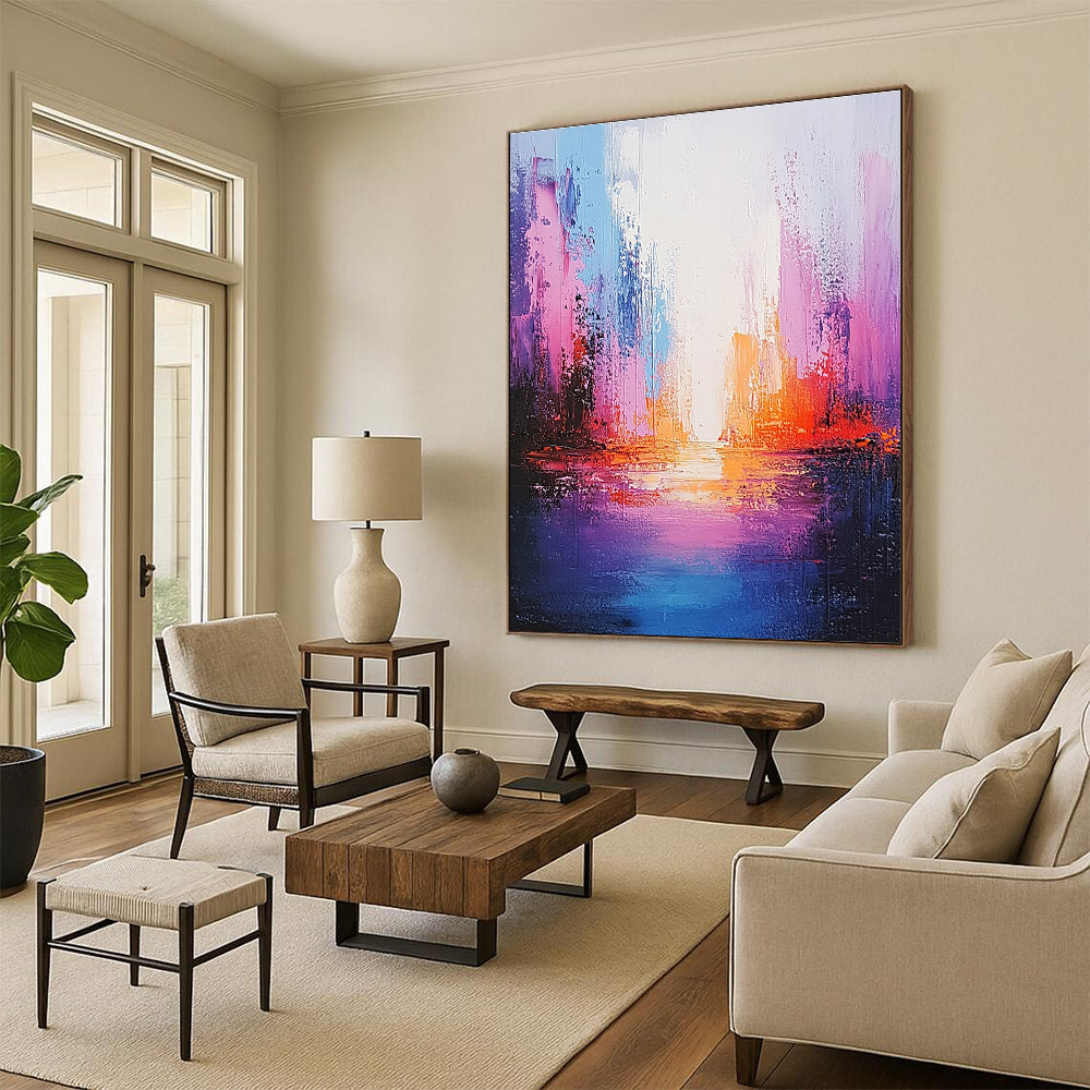 Colorful Abstract City Sunset for Creative Workplace & Art - Loving Lounge STSC264