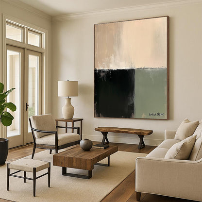 Minimalist Color Block Art for Scandinavian Home & Office Lounge STSC1071