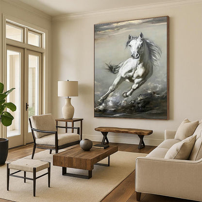 Galloping Horse Art for Equestrian Club & Classic Home Study DLZ2042