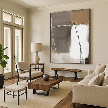 Minimalist Abstract with Lines for Scandinavian - Style Home & Contemporary Office STSC564