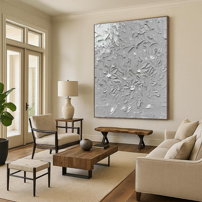Gray Textured Wall Art for Minimalist Interior & Art - Inspired Retail Space DLZ1693