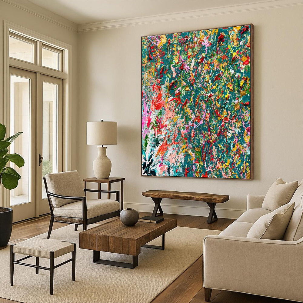 Vibrant Color Splash Art for Creative Studio & Modern Café DLZ2382