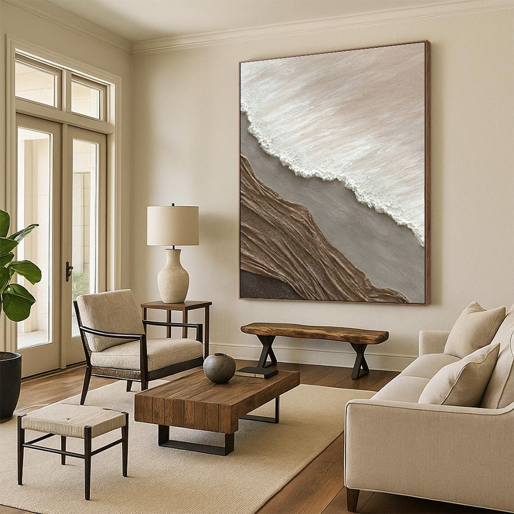 Earth - Toned Layered Art for Rustic Winery Tasting Room & Nature - Inspired Lounge DLZ1043