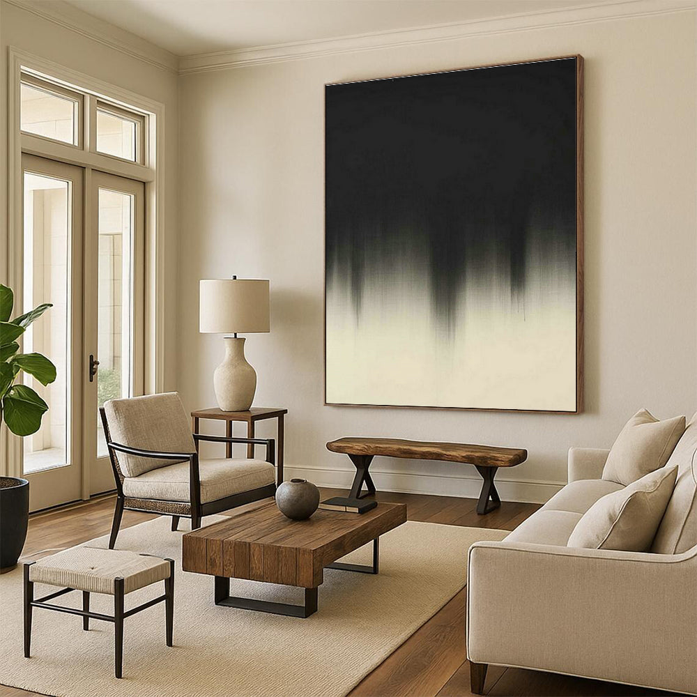 Black - White Gradient Abstract Art for Art Gallery Feature Walls DLZ0249
