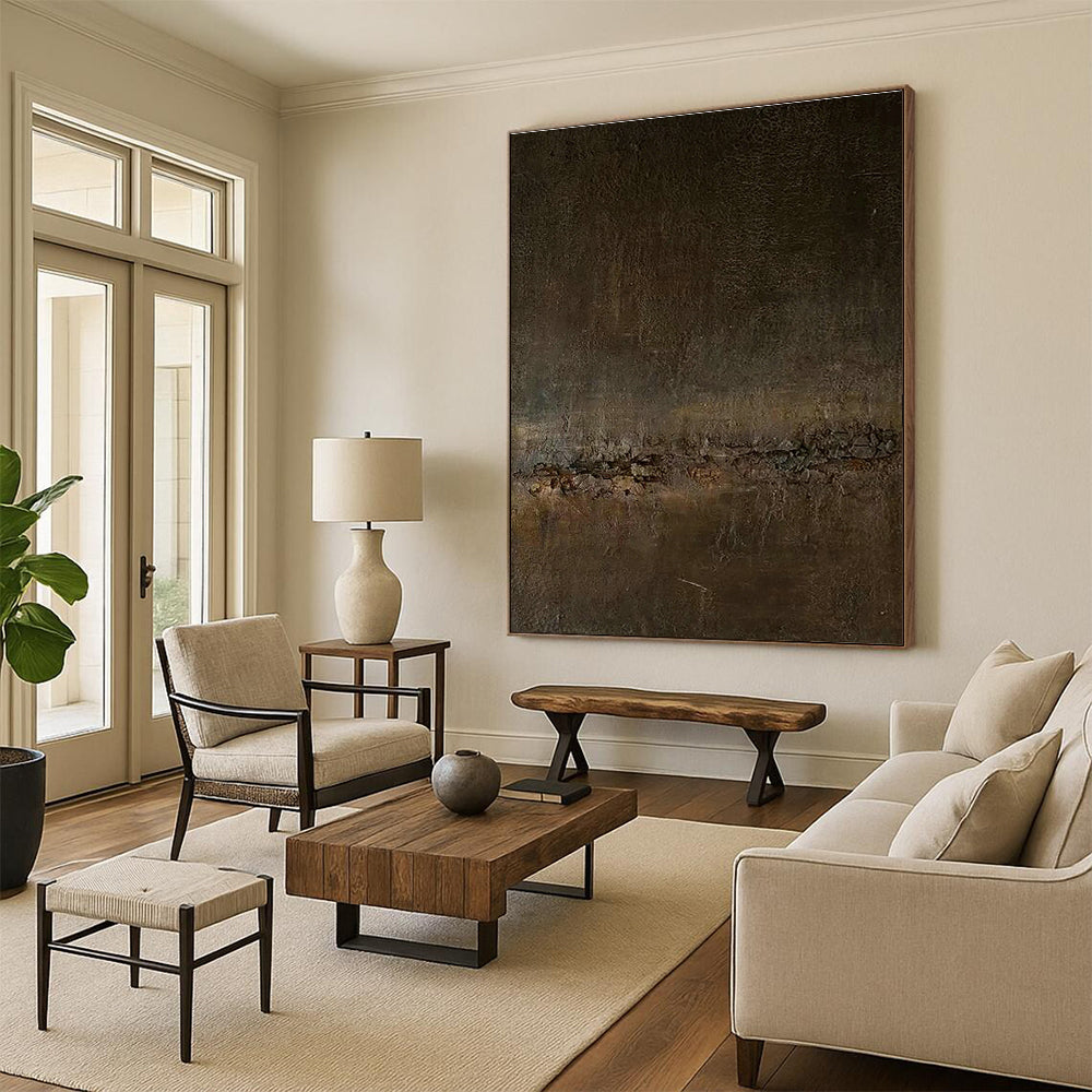 Dark Brown Texture Art for Sophisticated Cigar Lounge Corners DLZ0201