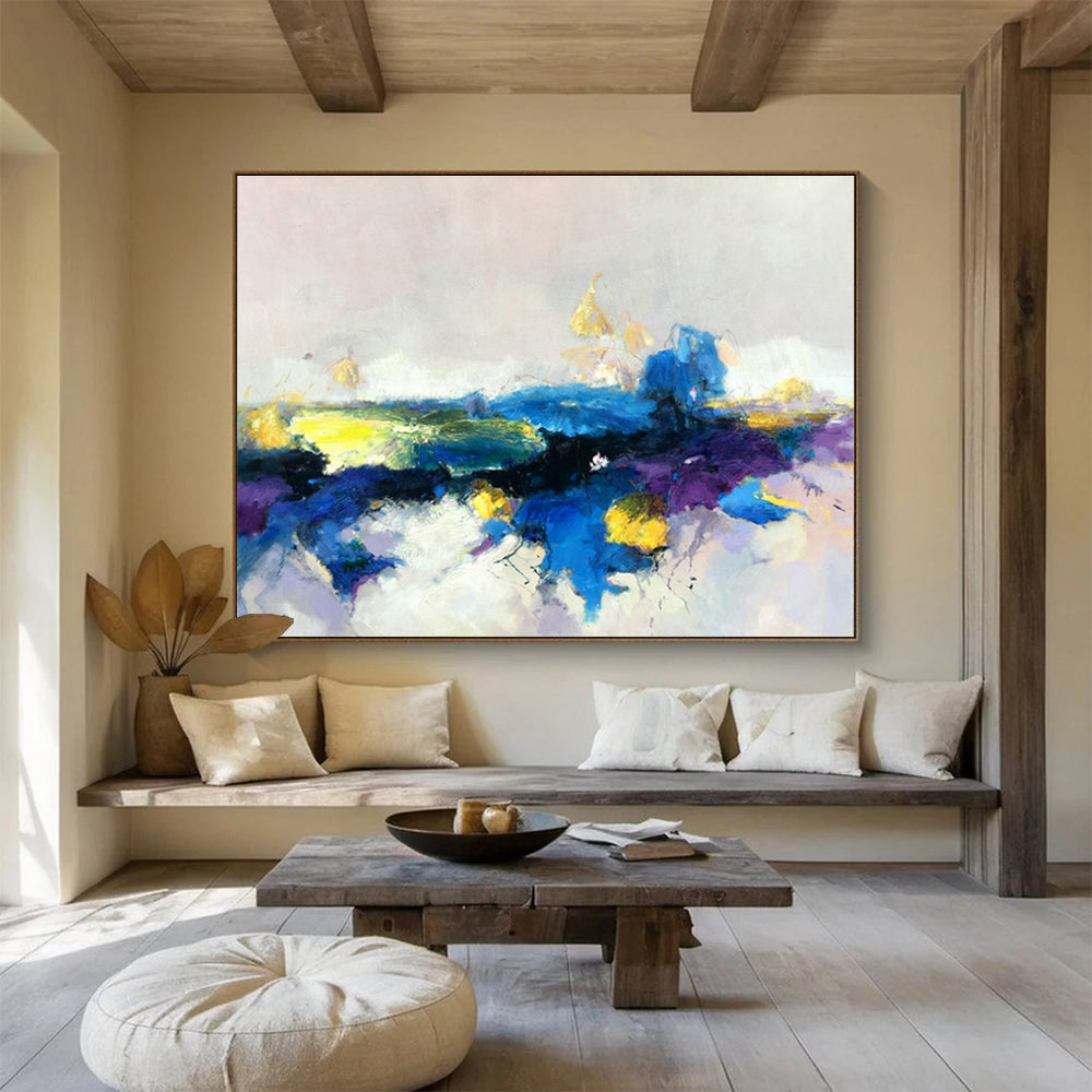 Colorful Abstract Landscape Art for Bohemian - Style Bedroom DLZ2915