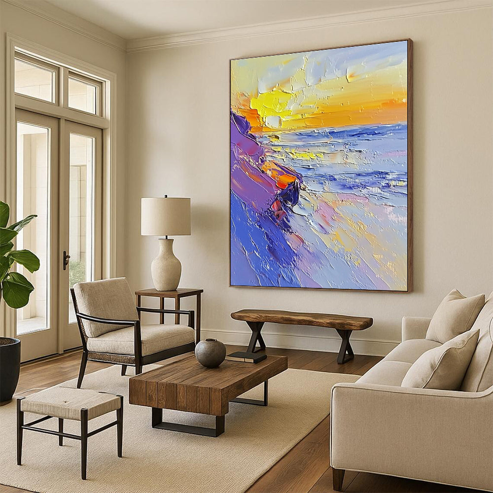 Impasto Beach Scene for Bohemian Beach House & Art Gallery Exhibition STSC202