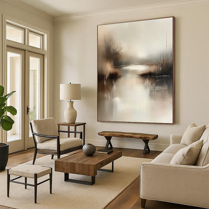Minimalist Lake Abstract Art for Modern Home & Art Gallery STSC078