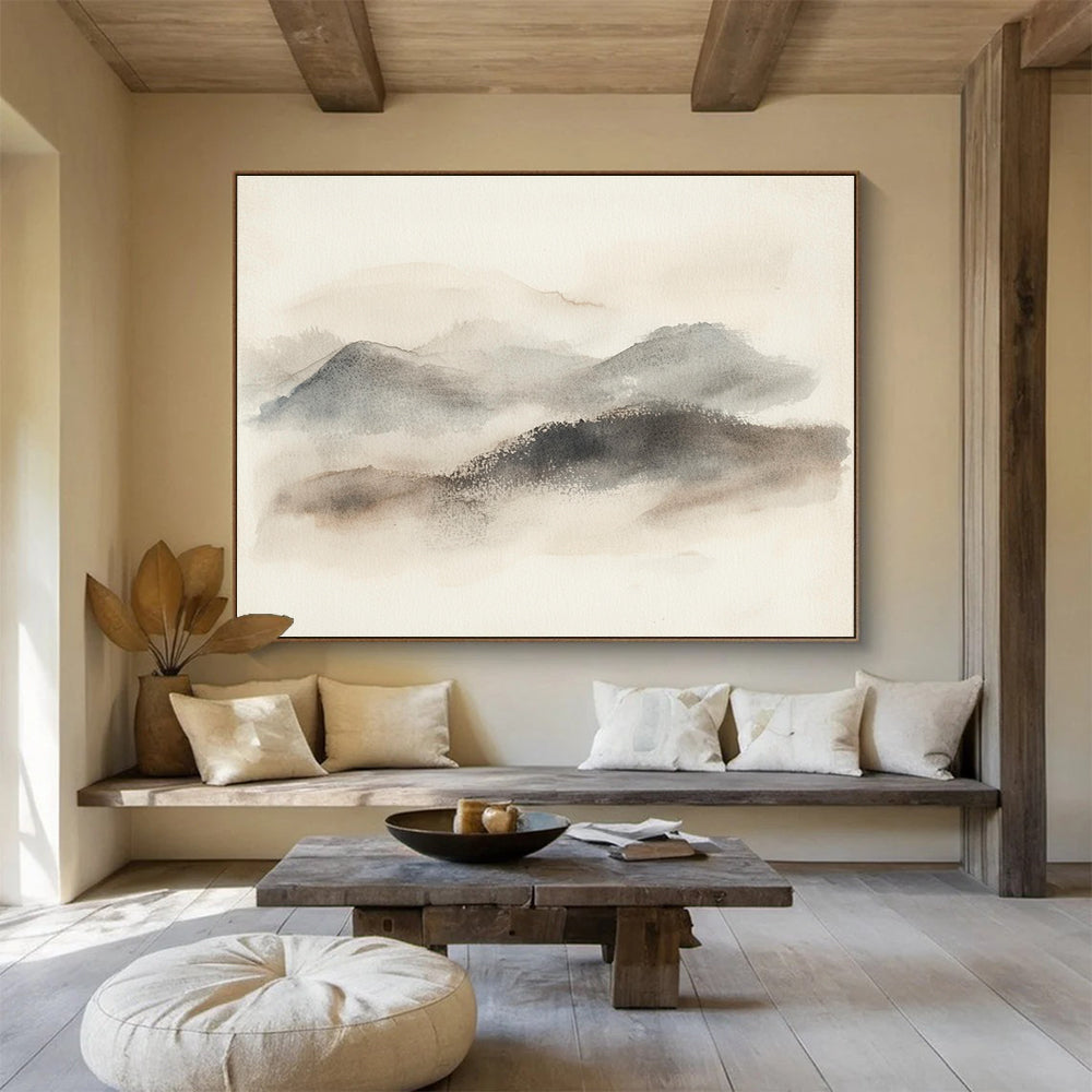Traditional Ink Wash Art: Enrich Asian - Inspired Home & Zen Space SC549