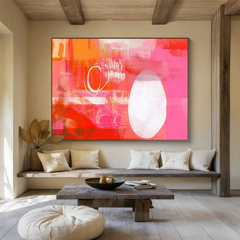 Dynamic Red Art: Ignite Creative Studio & Modern Office SC542