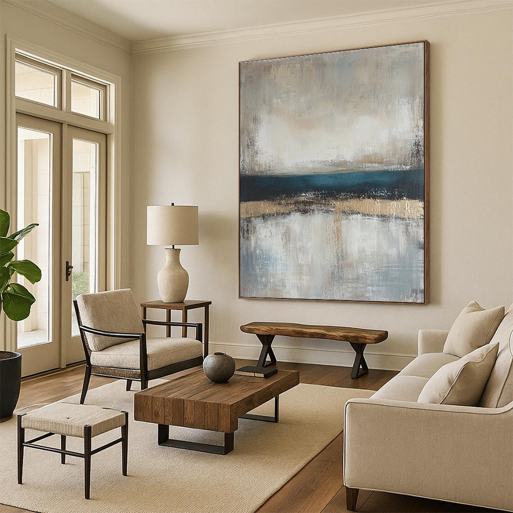 Abstract Coastal Horizon for Beach House Living Room & Art Gallery Seaside Exhibit STSC462