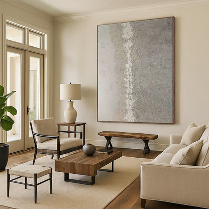 Gray - White Texture Art for Modern Art Gallery Feature Walls DLZ0195