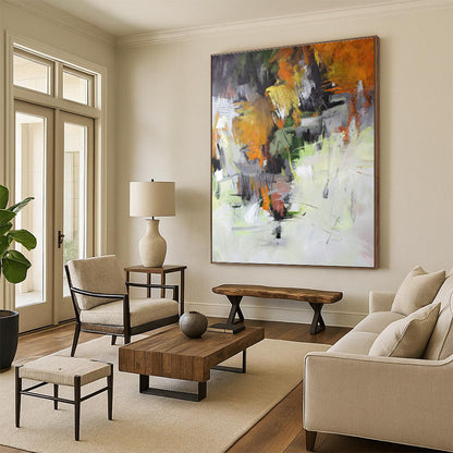 Colorful Abstract Landscape Art for Living Room & Garden Room DLZ0403