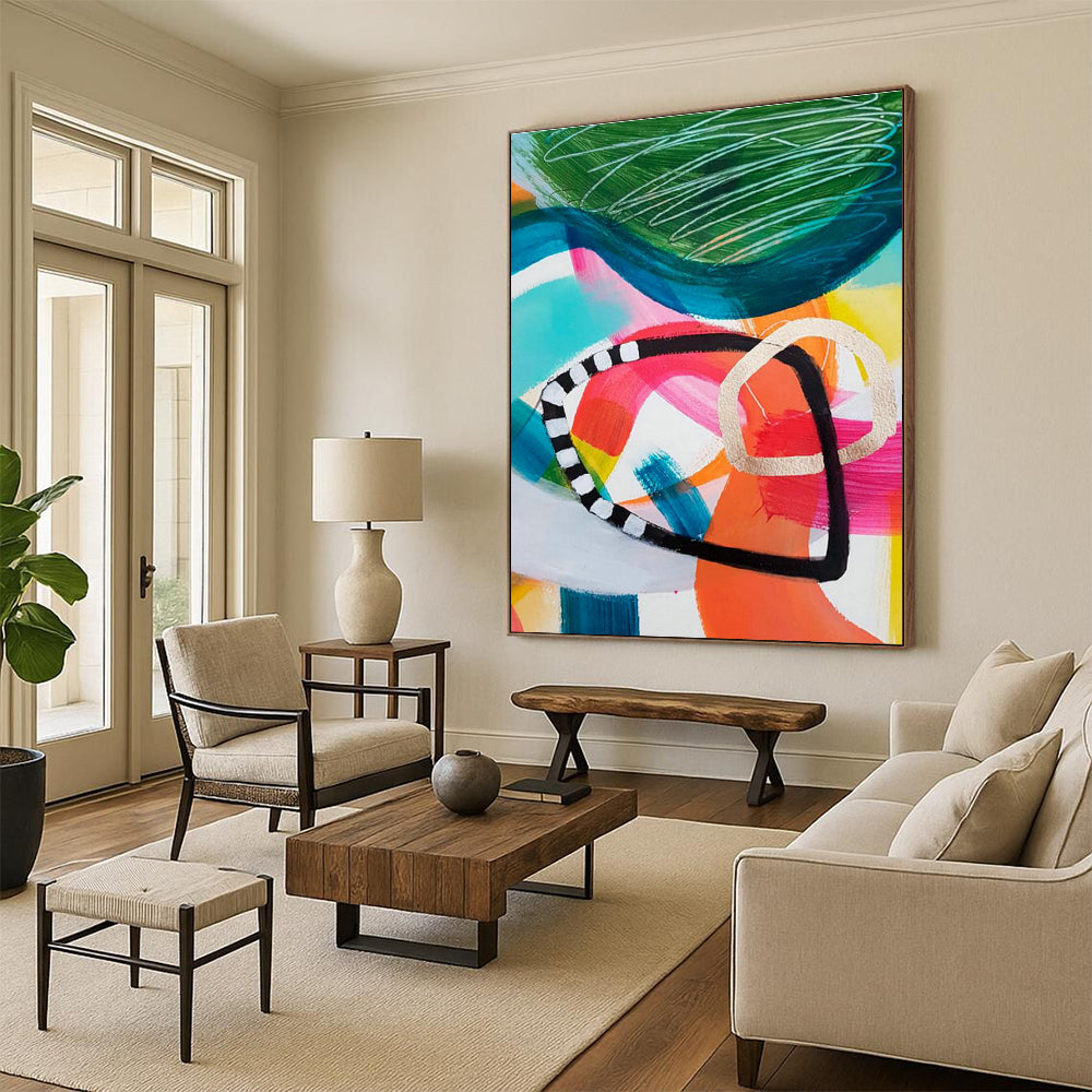 Colorful Geometric Art for Modern Office Breakout Spaces DLZ0100