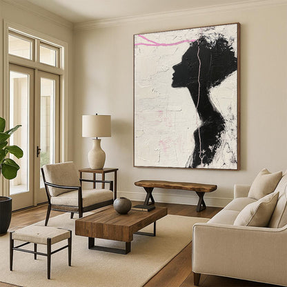 Black Female Silhouette Art for Feminist Space & Art - Themed Café STSC1091