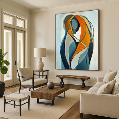 Abstracted Figure in Color for Wellness Center & Art - Themed Café STSC1143