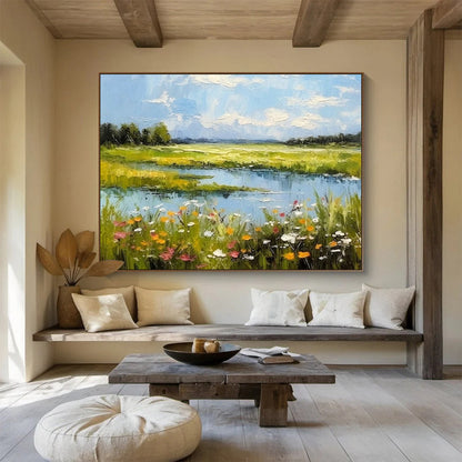 Pastoral Landscape Oil Painting for Country - Style Home Dining Rooms DLZ2655