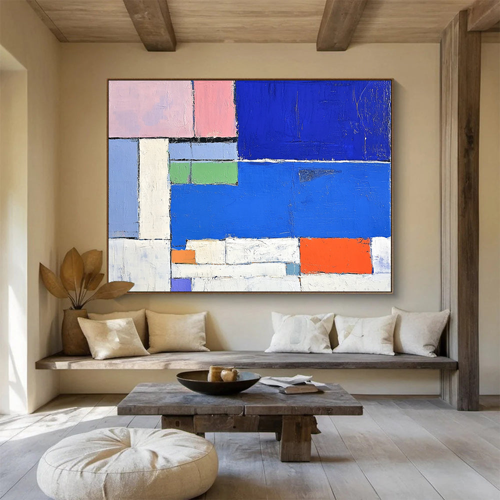 Vibrant Cubist - Style Art for Bohemian Living Room & Art - Centric Café SC169