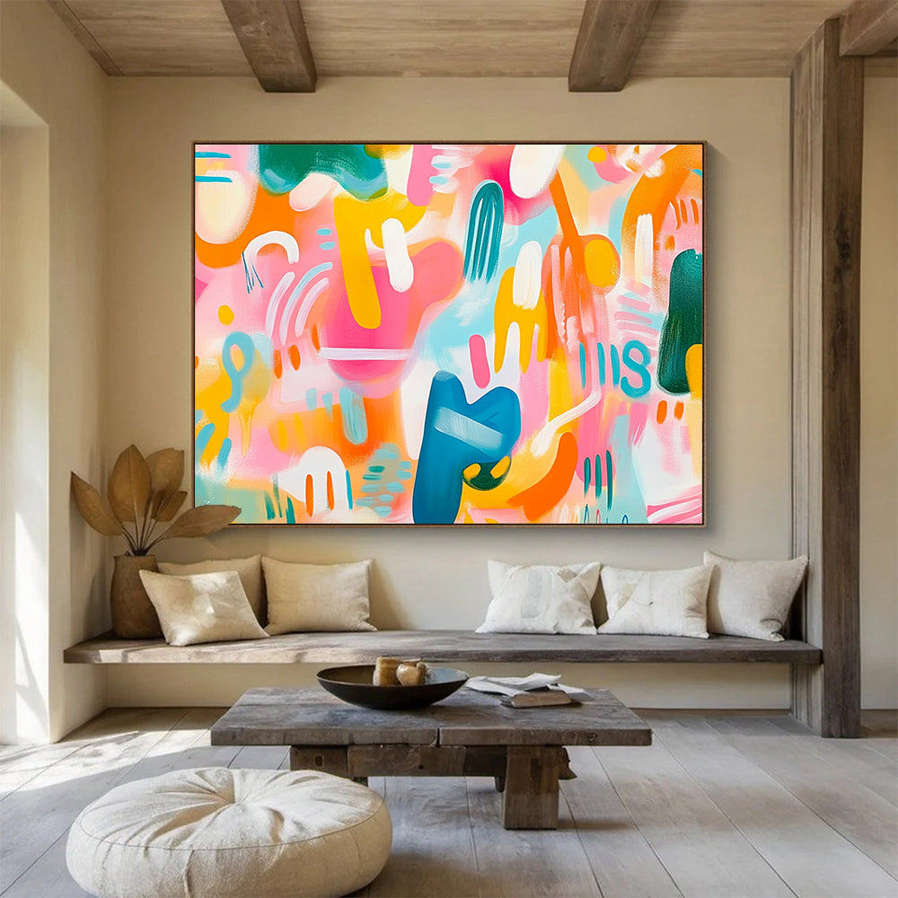 Colorful Playful Abstract Art for Creative Studio & Family Game Room SC483