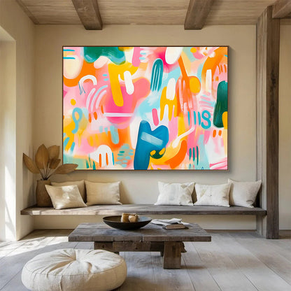 Colorful Playful Abstract Art for Creative Studio & Family Game Room SC483