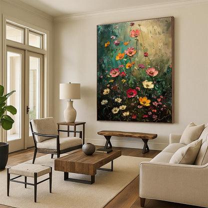 Wildflower Meadow Art for Rustic Kitchen & Outdoor - Inspired Gallery DLZ2254