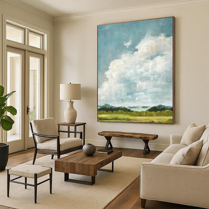 Cloud Landscape Oil Art for Country Home Kitchens DLZ0272