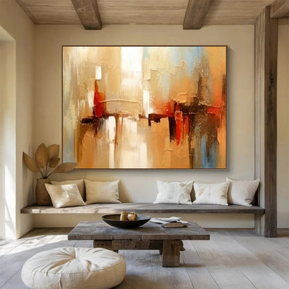 Warm - Toned Urban Abstract Art for Industrial Loft Home Offices DLZ2662