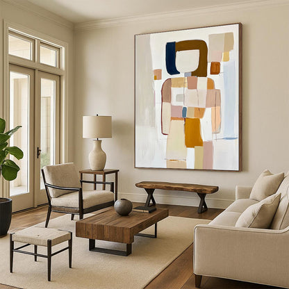Abstract Figure in Pastels for Cozy Bedroom & Creative Studio STSC241