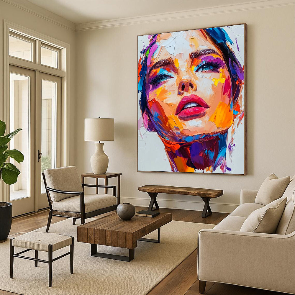 Colorful Abstract Face for Modern Art Gallery & Creative Studio STSC1162