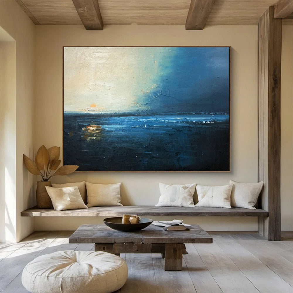 Blue - Toned Sea View Abstract for Luxury Hotel Suite DLZ3031