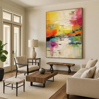 Vibrant Color Abstract Art for Fashion - Forward Showroom & Art - Loving Rooftop Bar DLZ1566
