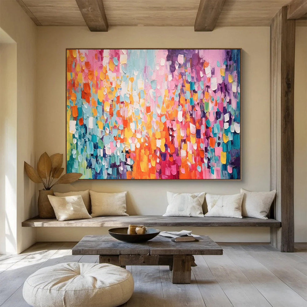 Pink - Toned Color Block Abstract Art for Women’s Boutique Dressing Areas DLZ3244