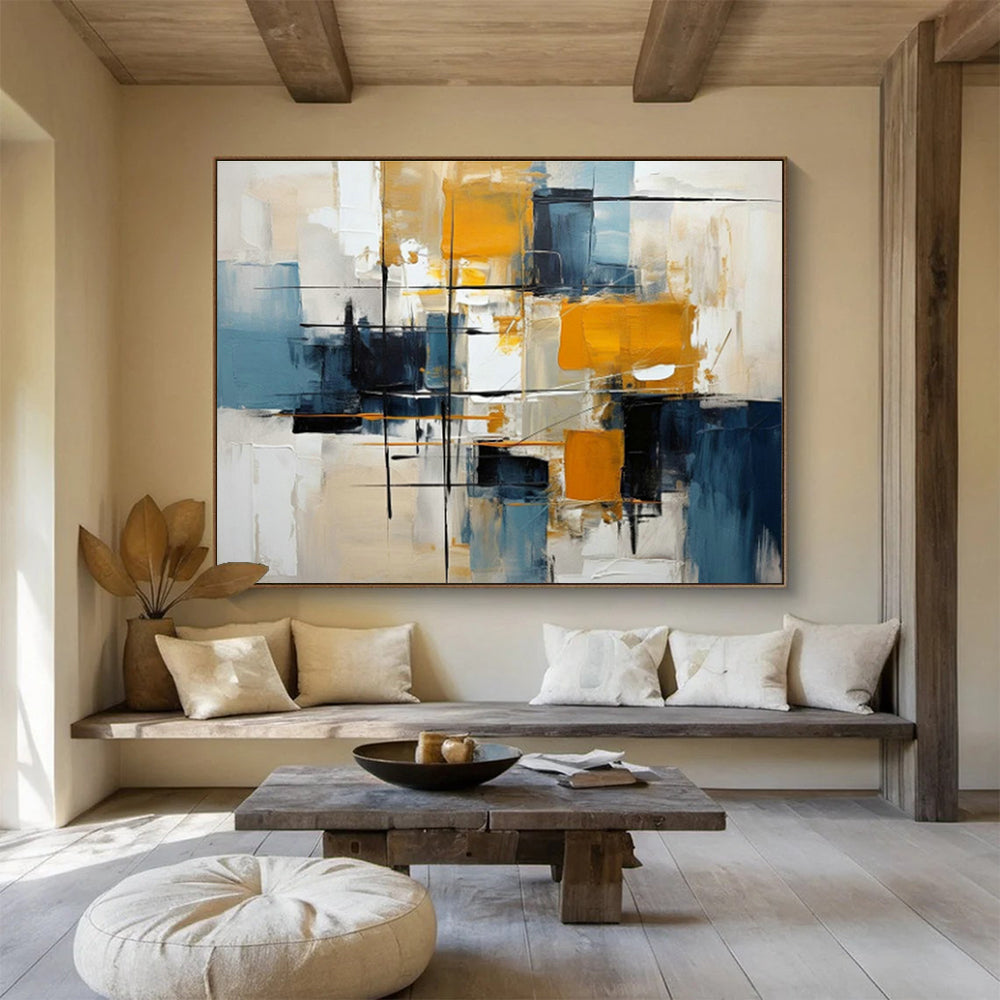 Geometric Color - Block Abstract Art for Modern Office Break Rooms DLZ2567