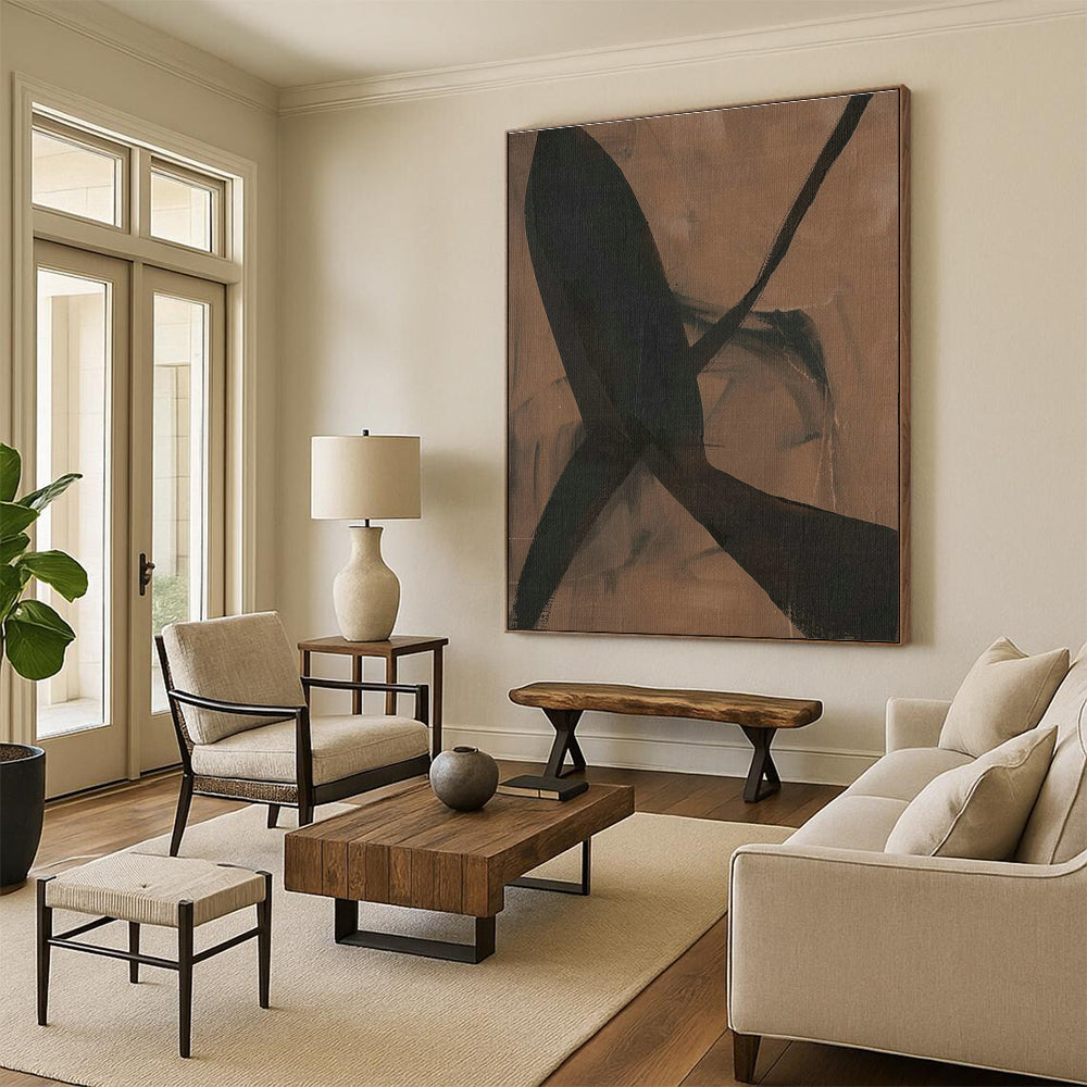 Cross - Line Abstract Art for Bohemian Living Room & Creative Studio DLZ1163