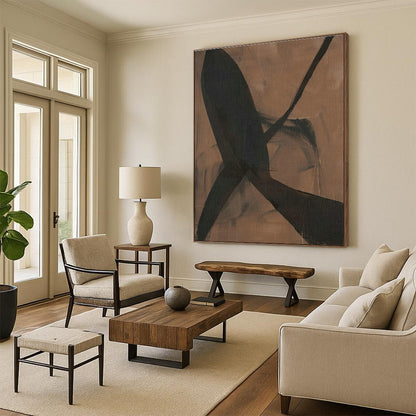 Cross - Line Abstract Art for Bohemian Living Room & Creative Studio DLZ1163