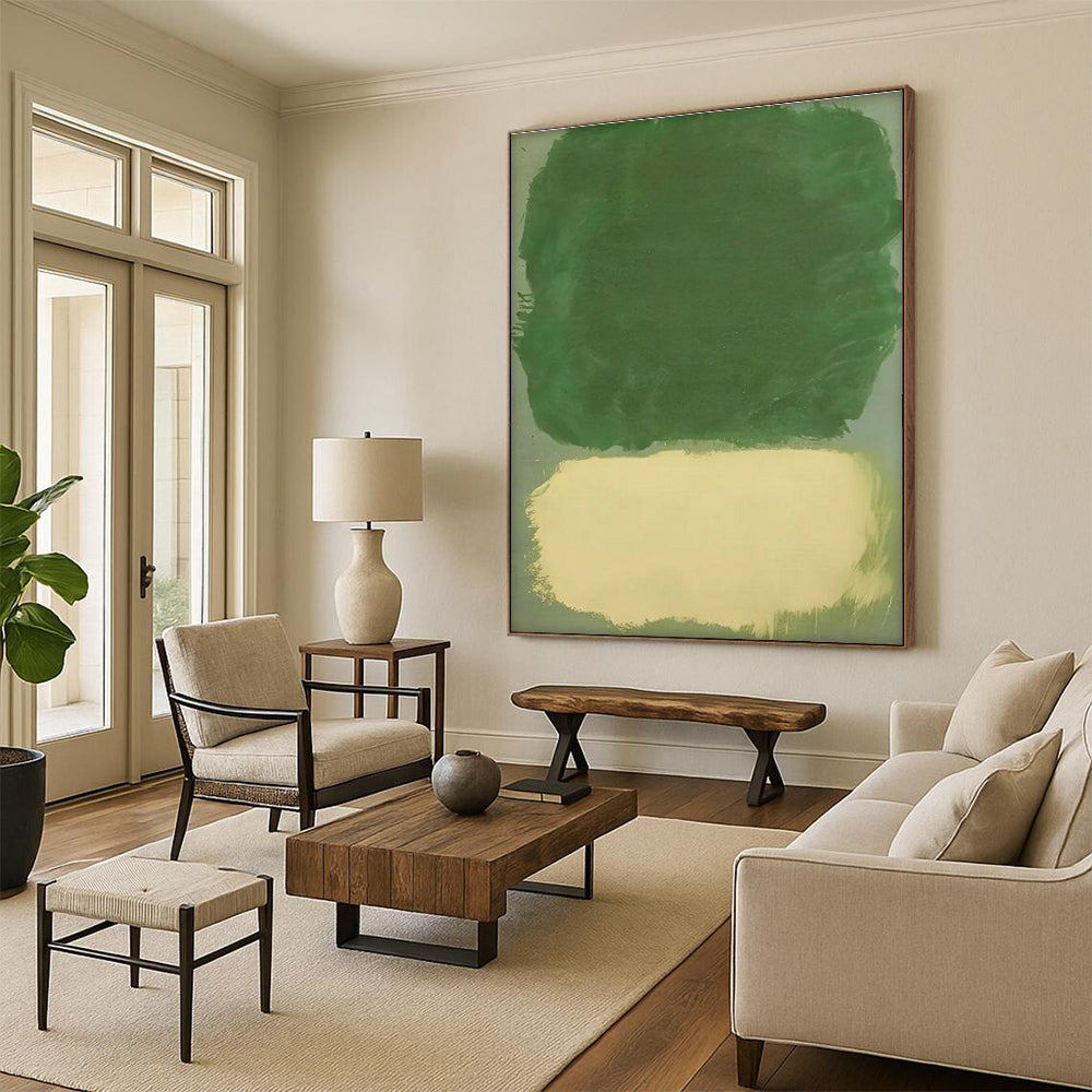 Green - Beige Minimalist Art for Eco - Friendly Home & Modern Office DLZ2343
