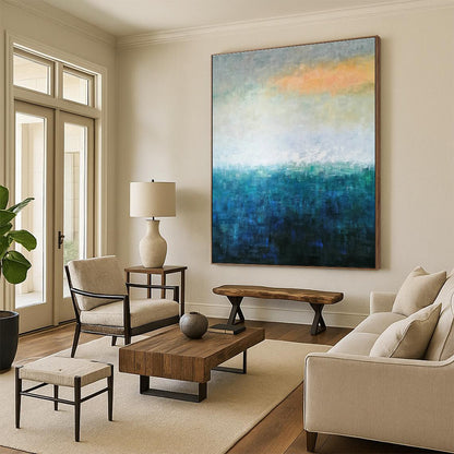Gradient Color Abstract Art for Living Room & Sunroom DLZ0536
