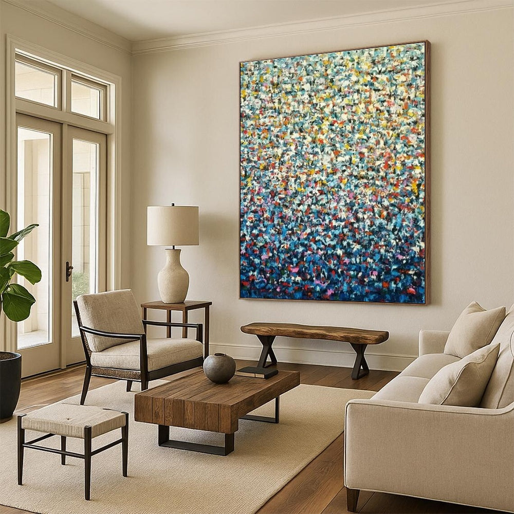Pointillism Landscape Abstract Art for Coastal Café & Art Gallery Corner DLZ1351