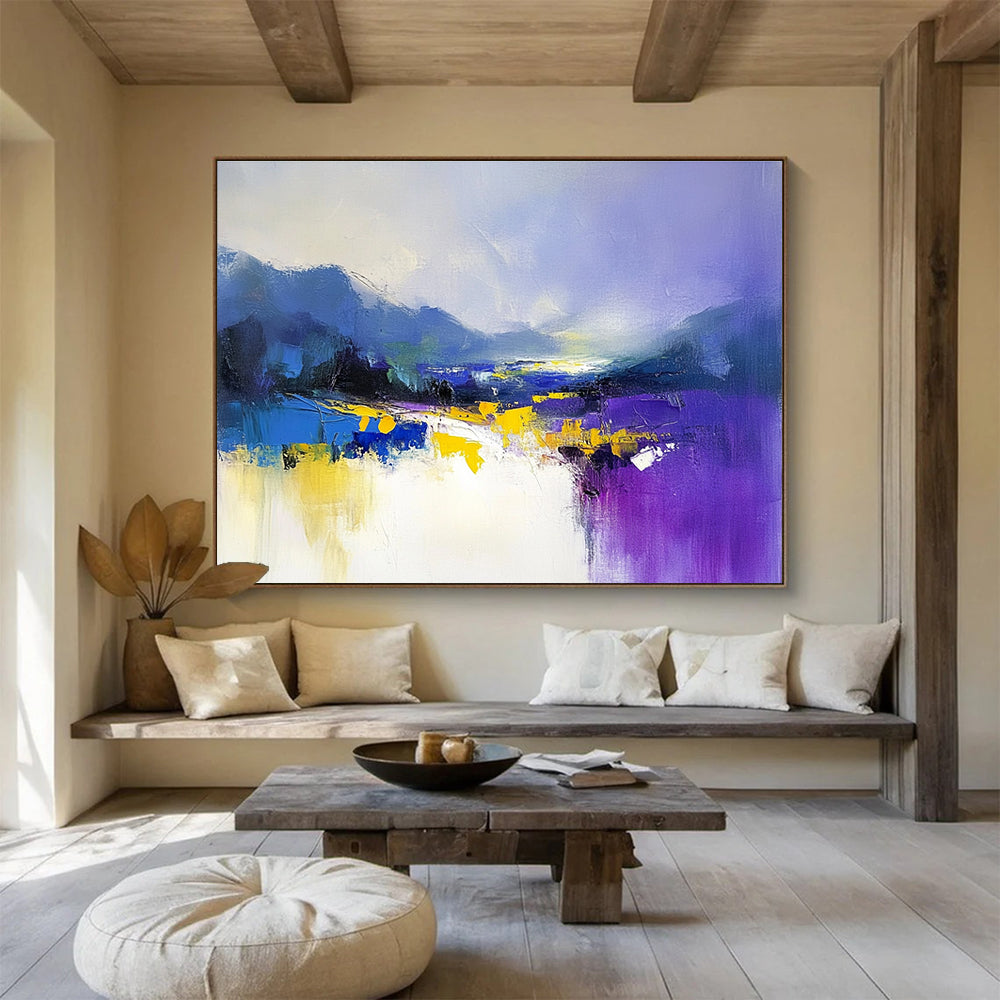 Purple and Blue Landscape Art for Creative Studio & Trendy Art Gallery SC317