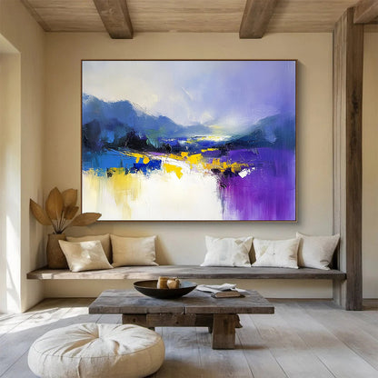 Purple and Blue Landscape Art for Creative Studio & Trendy Art Gallery SC317