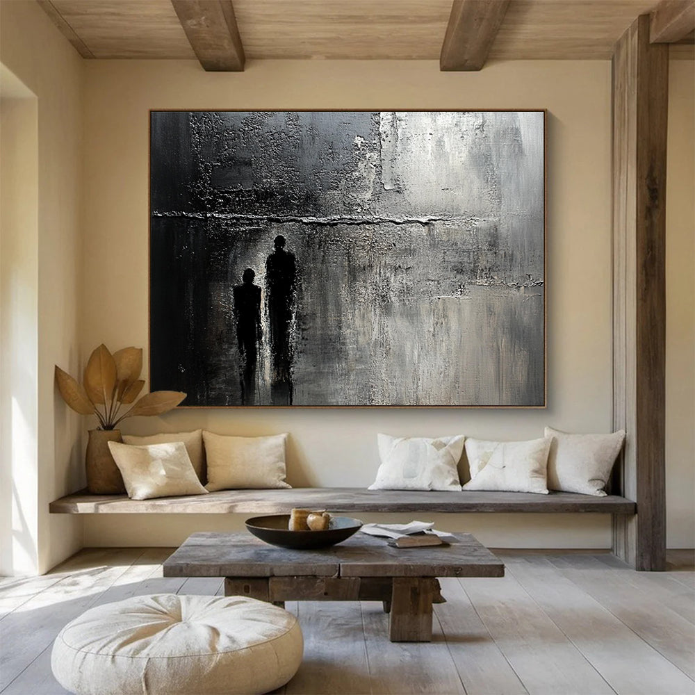 Silhouette in the Night Art for Mystery - Themed Library & Contemporary Home Office SC446