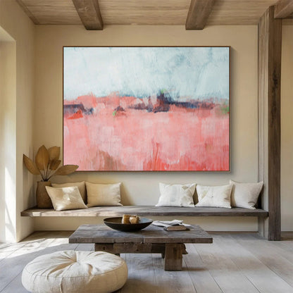 Pink - Field Abstract Landscape Art for Playful Kids’ Room DLZ2800