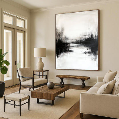 Monochrome Water Reflection for Thoughtful Library & Industrial - Style Loft STSC234